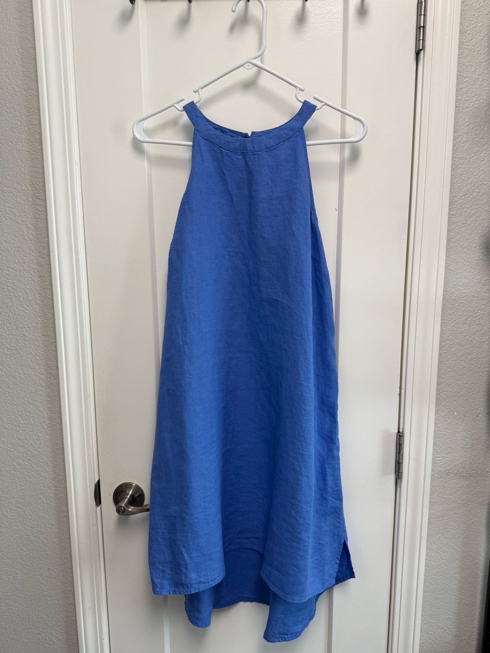Sigrid Olsen Linen Tank dress in Periwinkle Blue